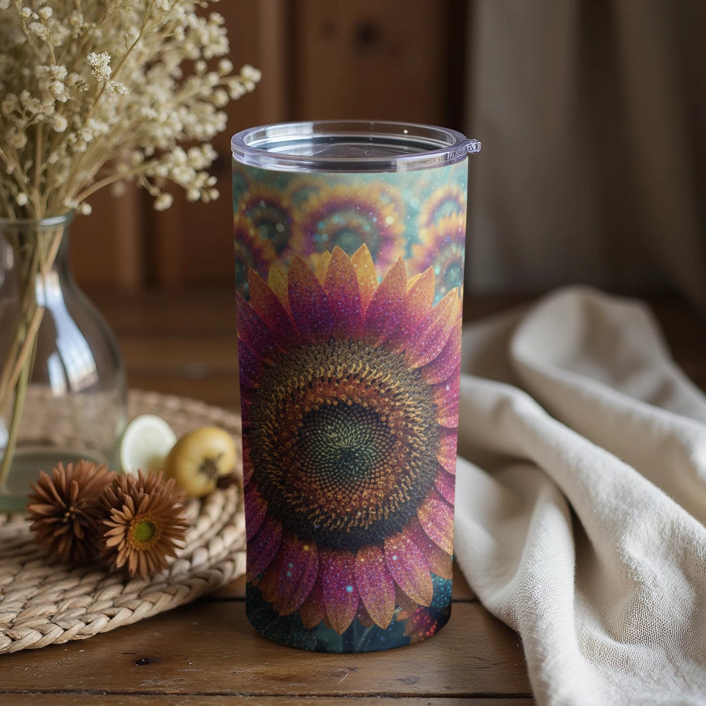 Vibrant Sunflower Design Travel Tumbler for Everyday Use