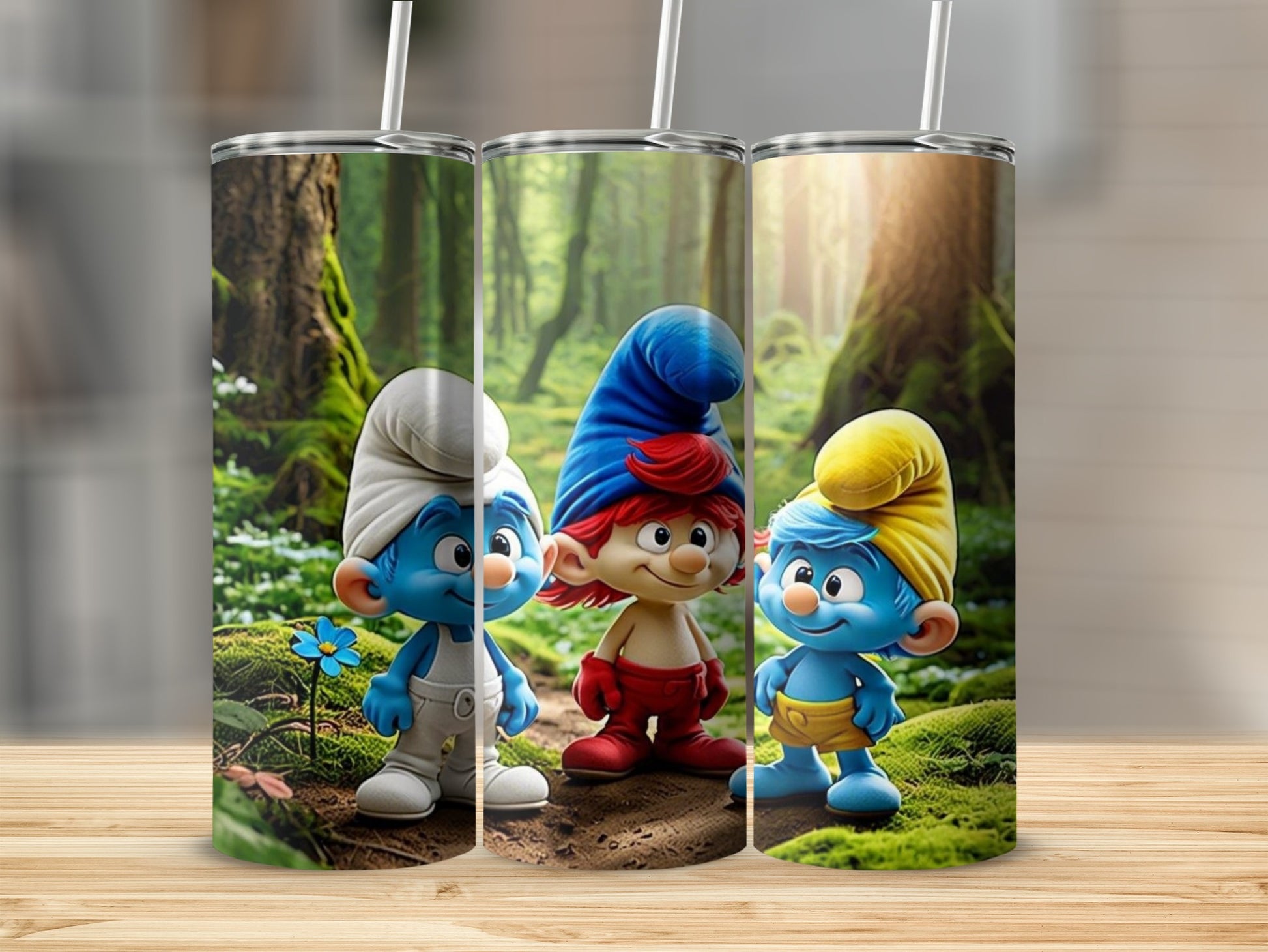 Colorful Animated Cartoon Characters Tumbler Set