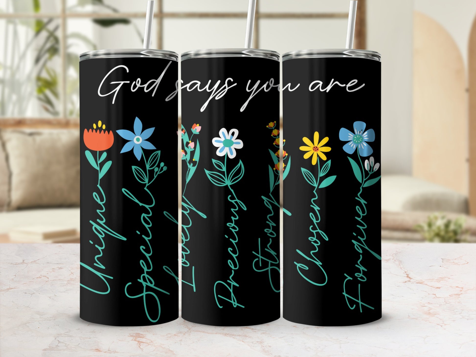 God Says You Are Unique Lovely Special Tumbler