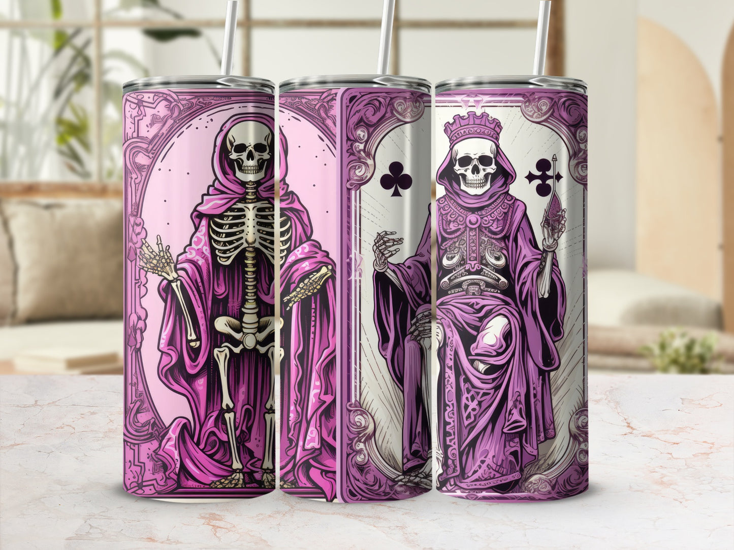 Gothic Skeleton Tarot Designs 20oz Tumbler