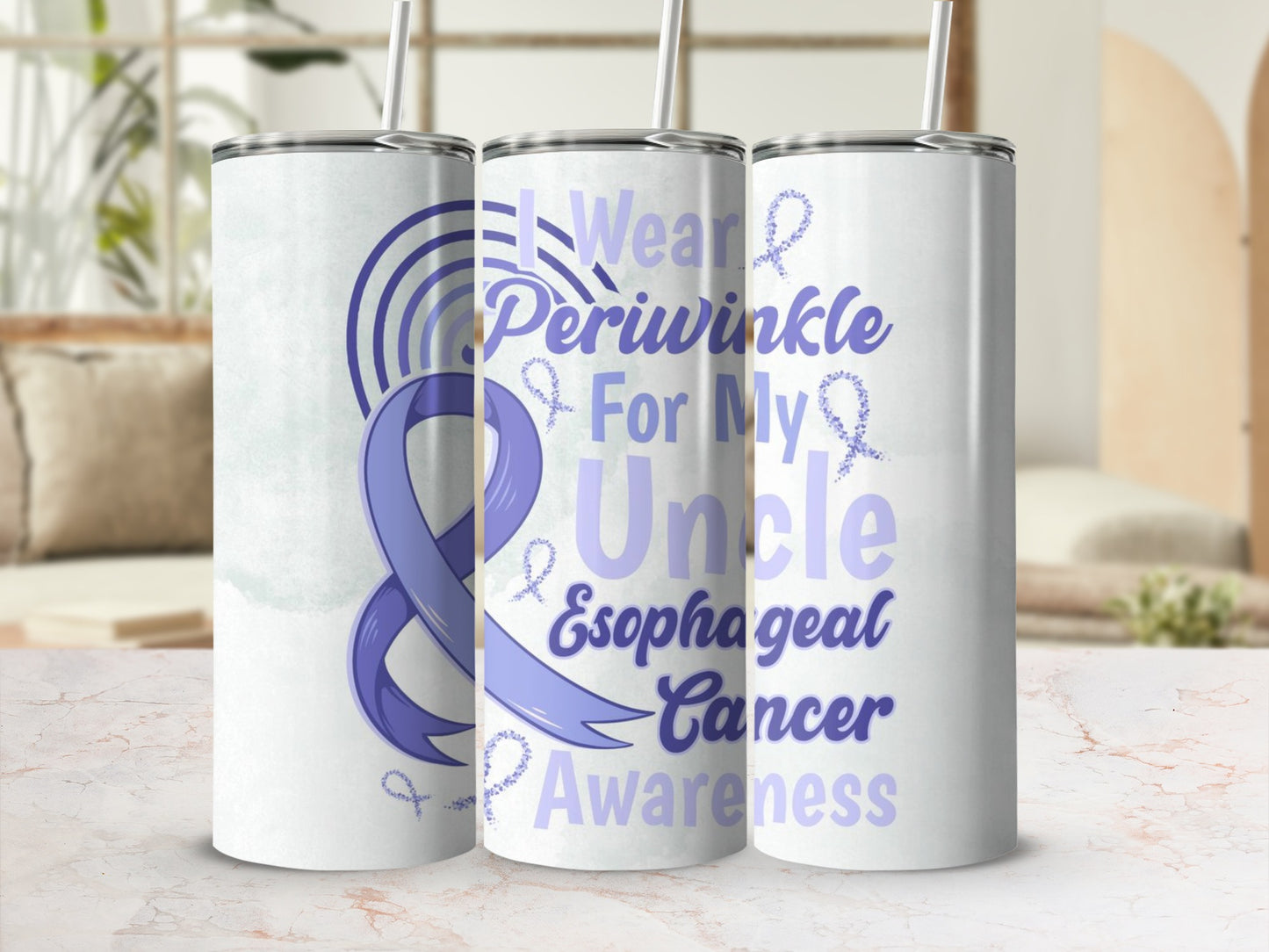 I Wear Periwinkle For My Uncle Cancer Awareness Tumbler