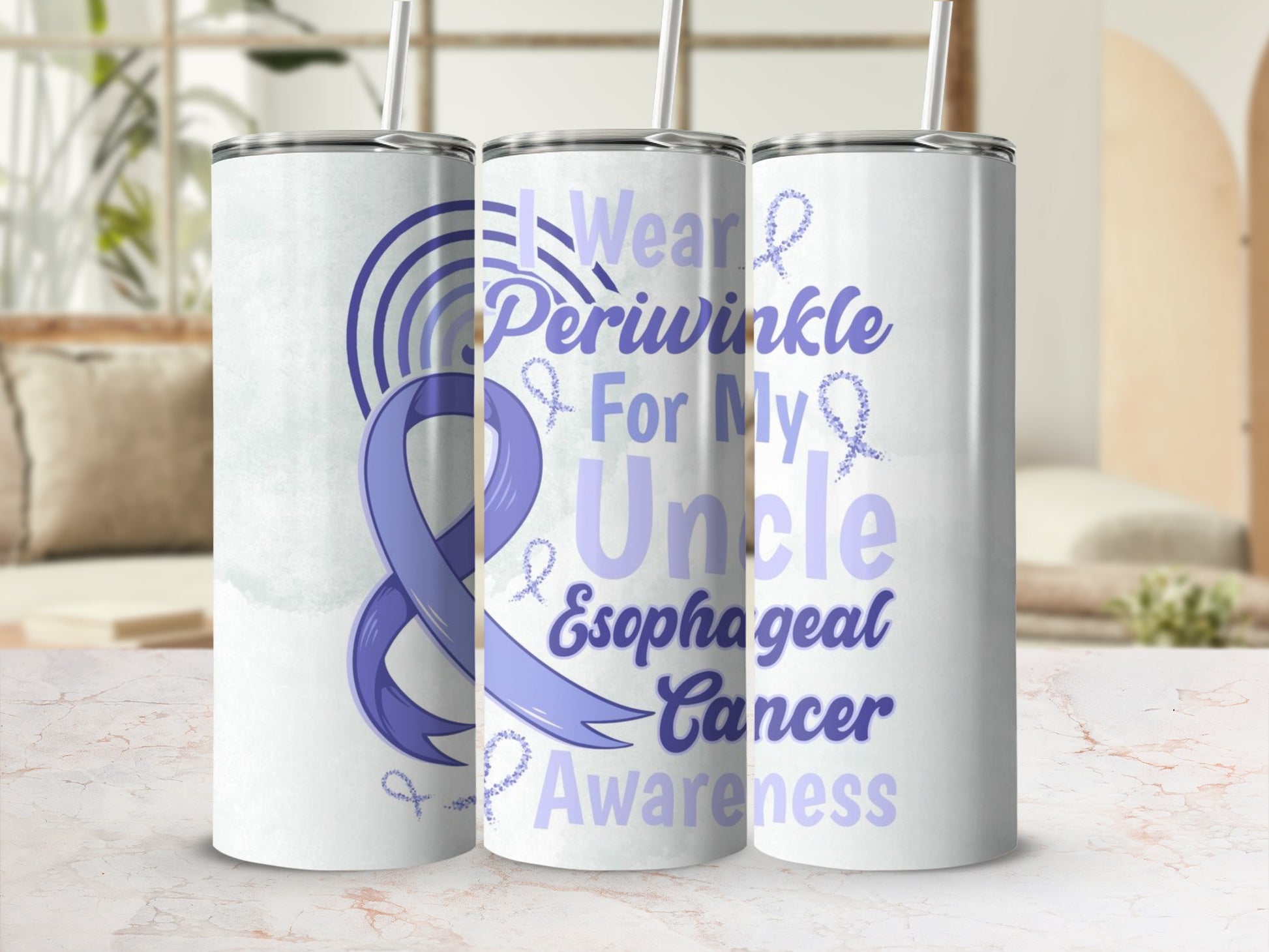 I Wear Periwinkle For My Uncle Cancer Awareness Tumbler