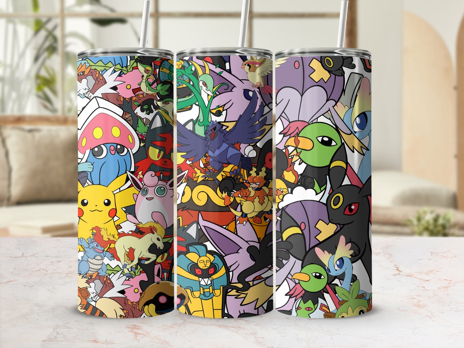 Colorful Cartoon Characters Tumbler Drinkware