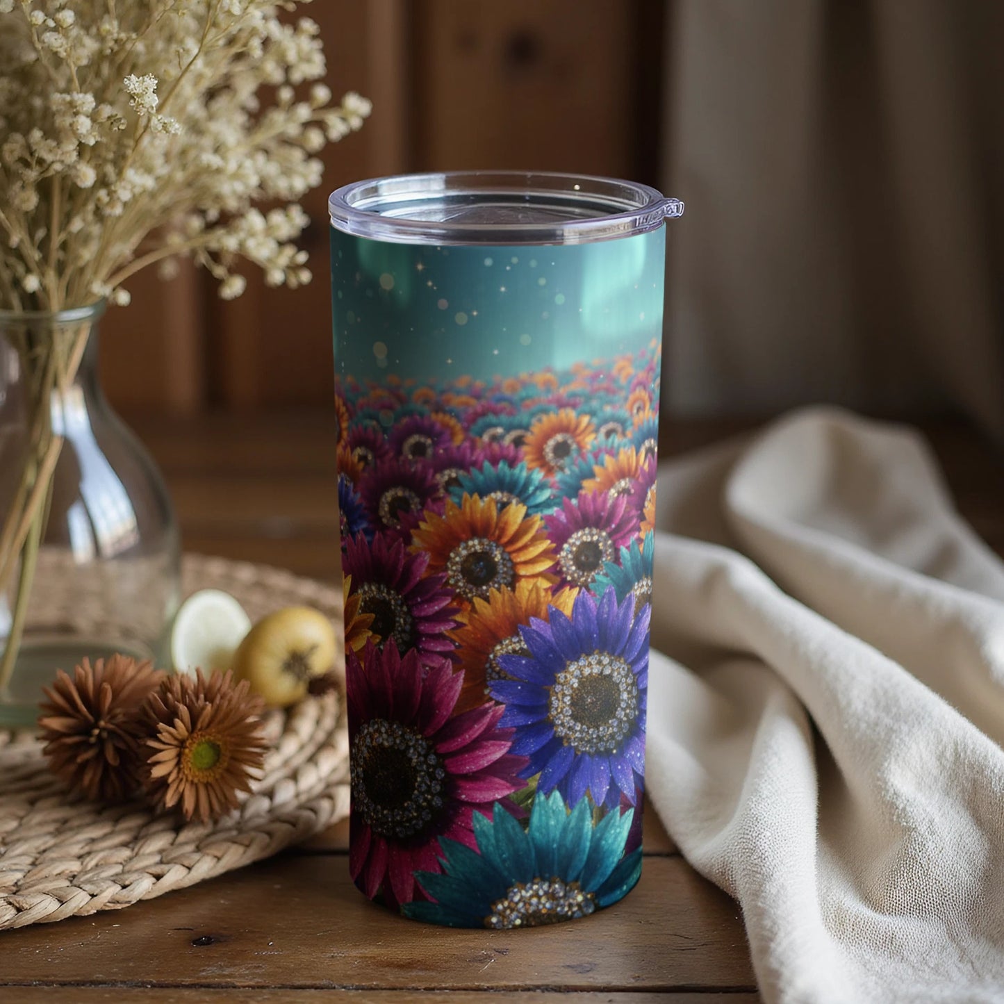 Colorful Sunflower Tumbler for a Vibrant Morning
