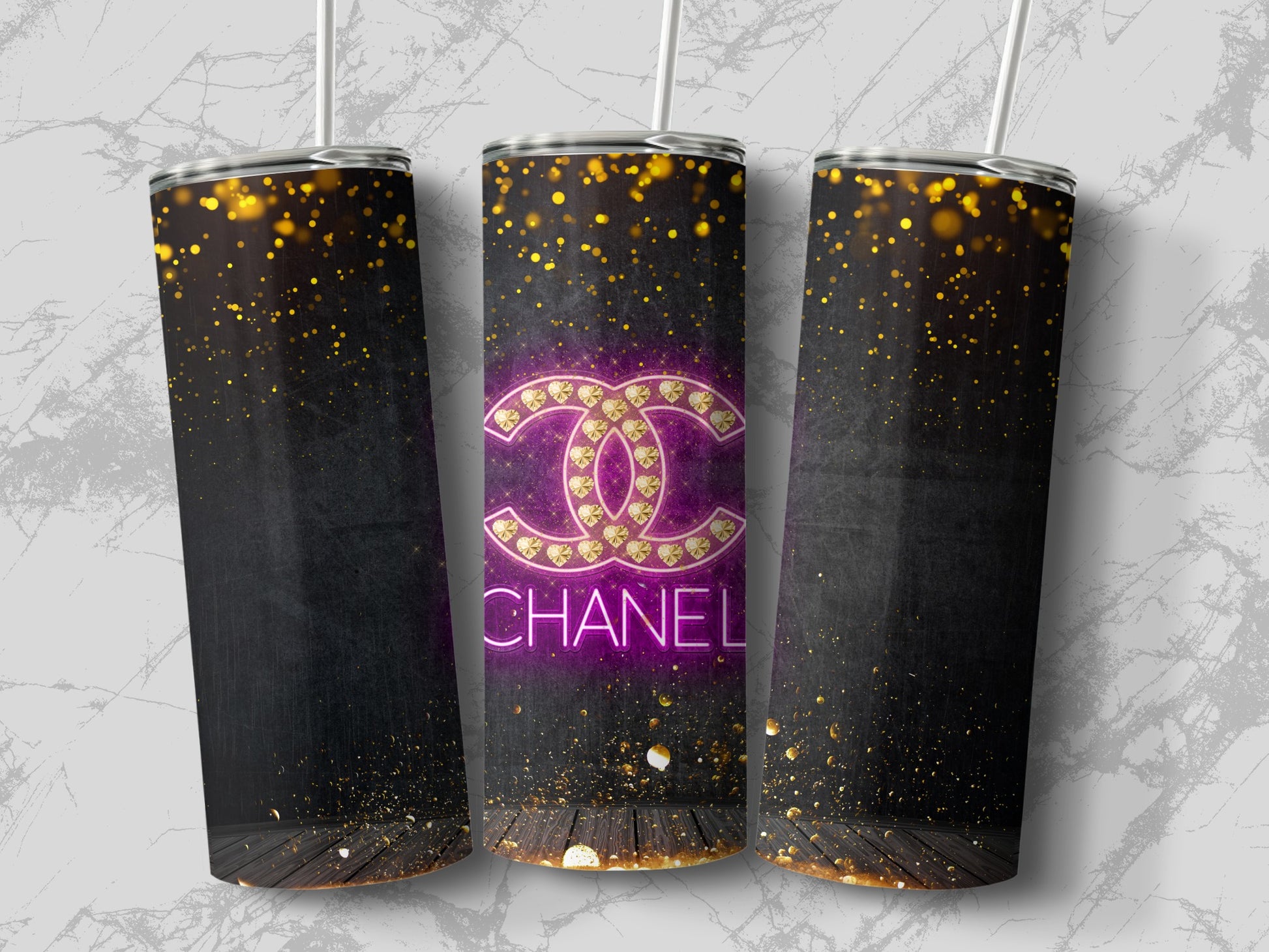 Elegant Neon Logo Insulated Tumbler 20oz