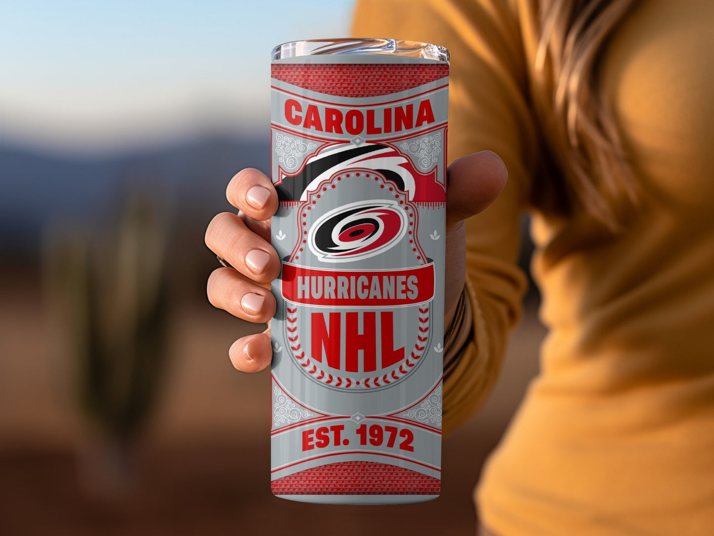Carolina Hurricanes NHL Logo Est 1972 Design Tumbler