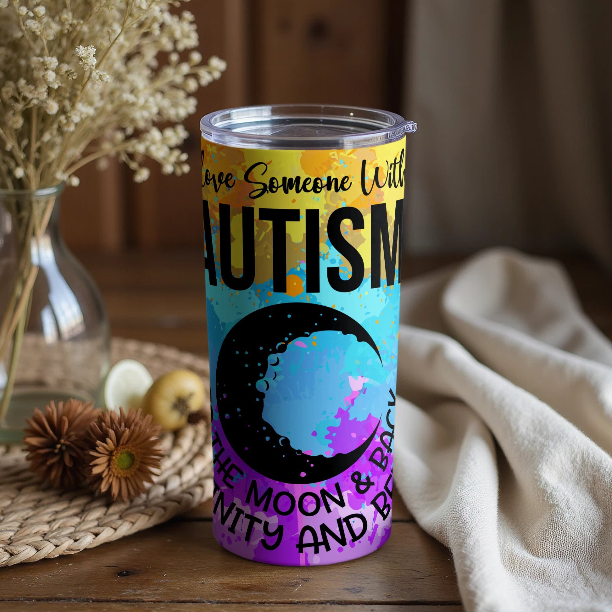 Love Someone With Autism Straight Tumbler