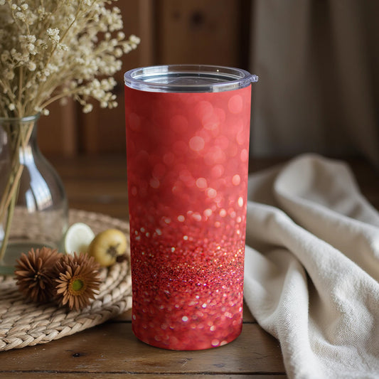 Sparkling Red Glimmer Tumbler for Everyday Use