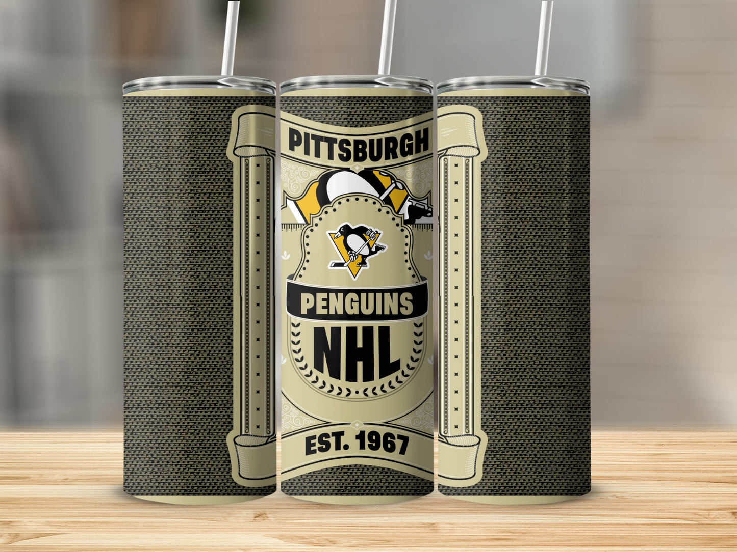 Pittsburgh Penguins NHL Established 1967 Design Tumbler