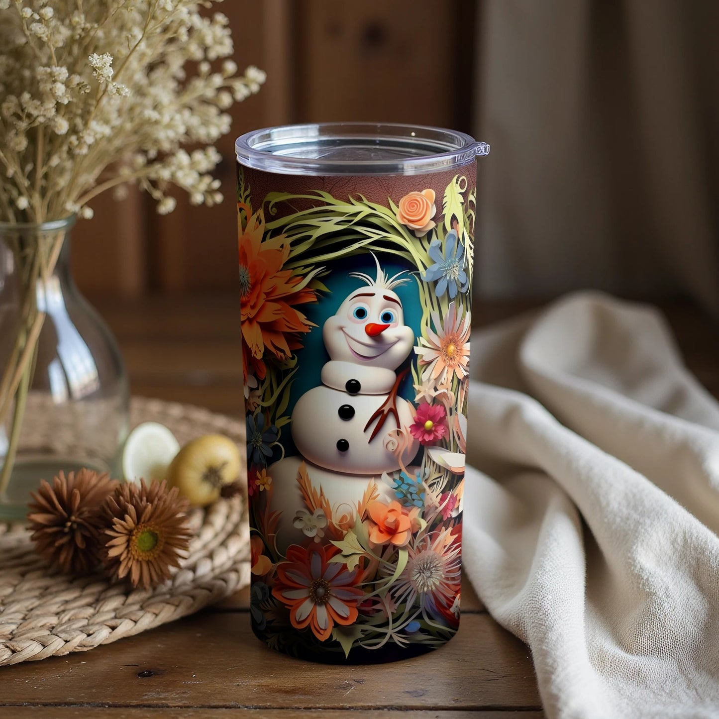 Colorful Floral Character Themed Cup Product