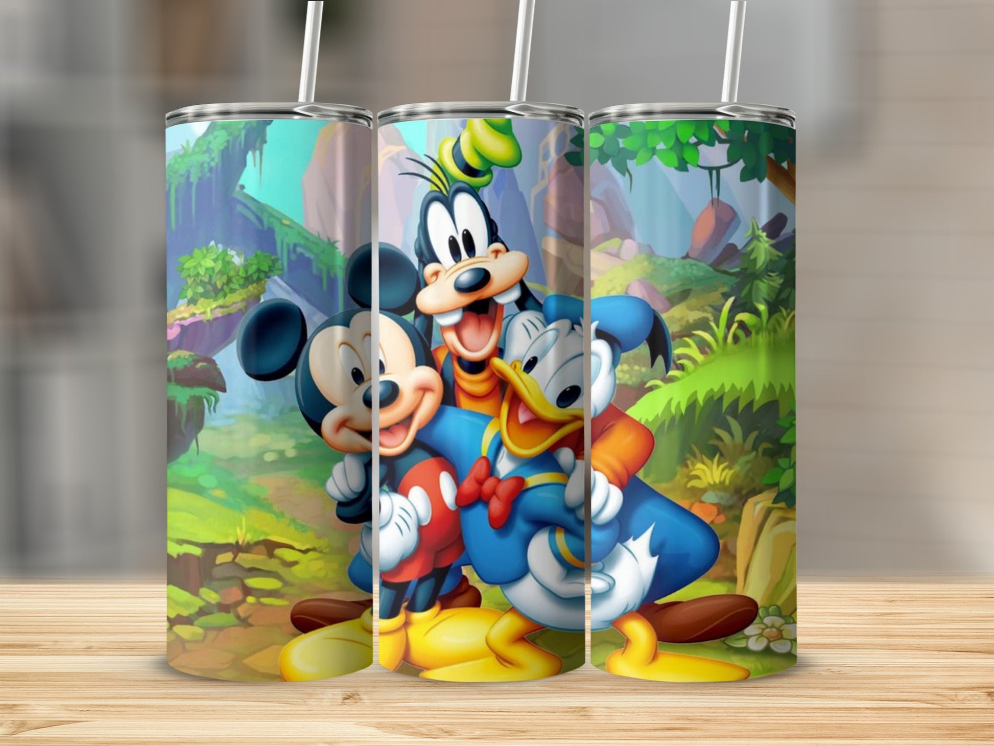Mickey Goofy Donald Disney Friends Tumbler Cup