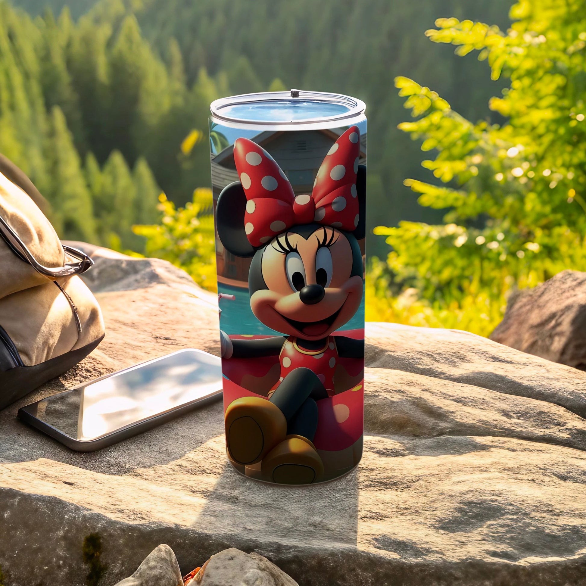 Minnie Mouse Cartoon Character Design Travel Mug