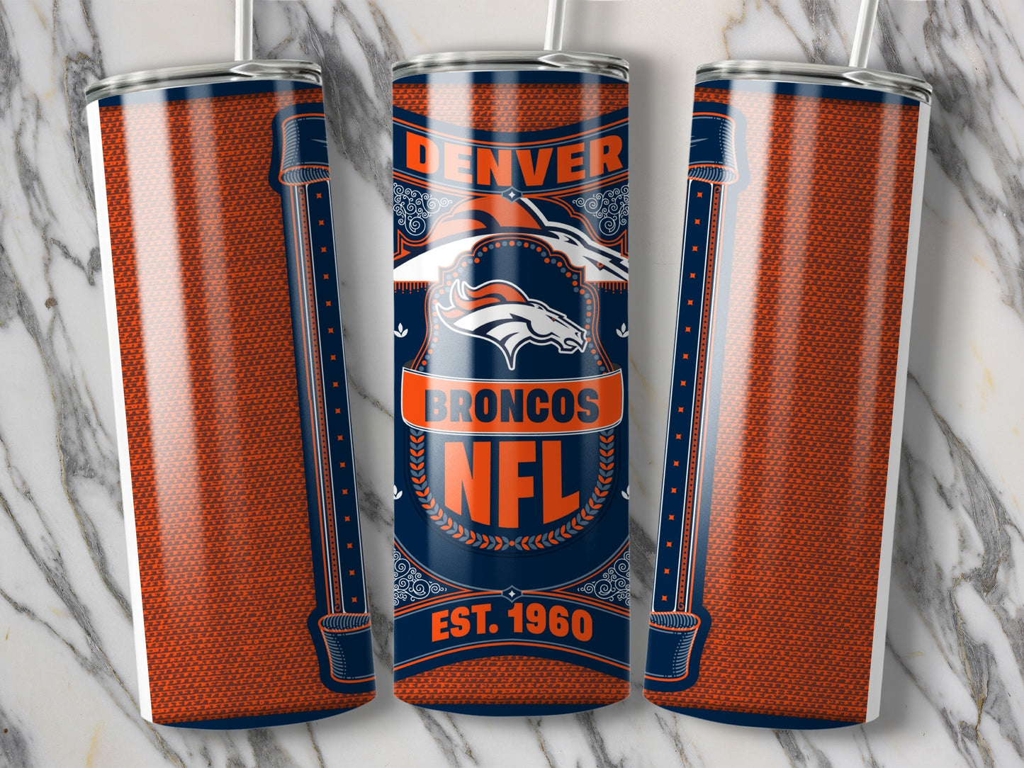 Denver Broncos NFL Vintage Style Est. 1960 Team Tumbler