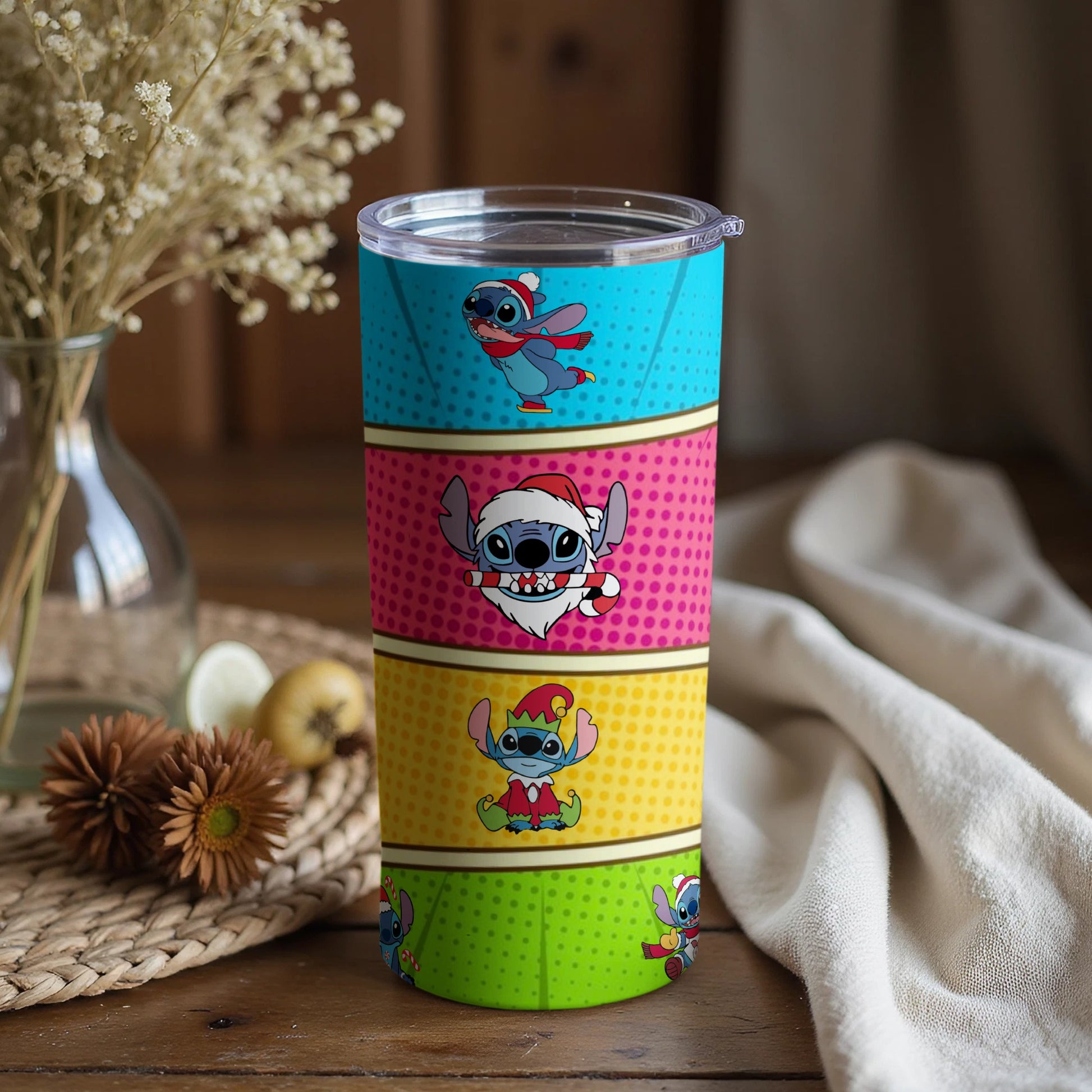 Colorful Cartoon Characters Tumbler with Fun Designs