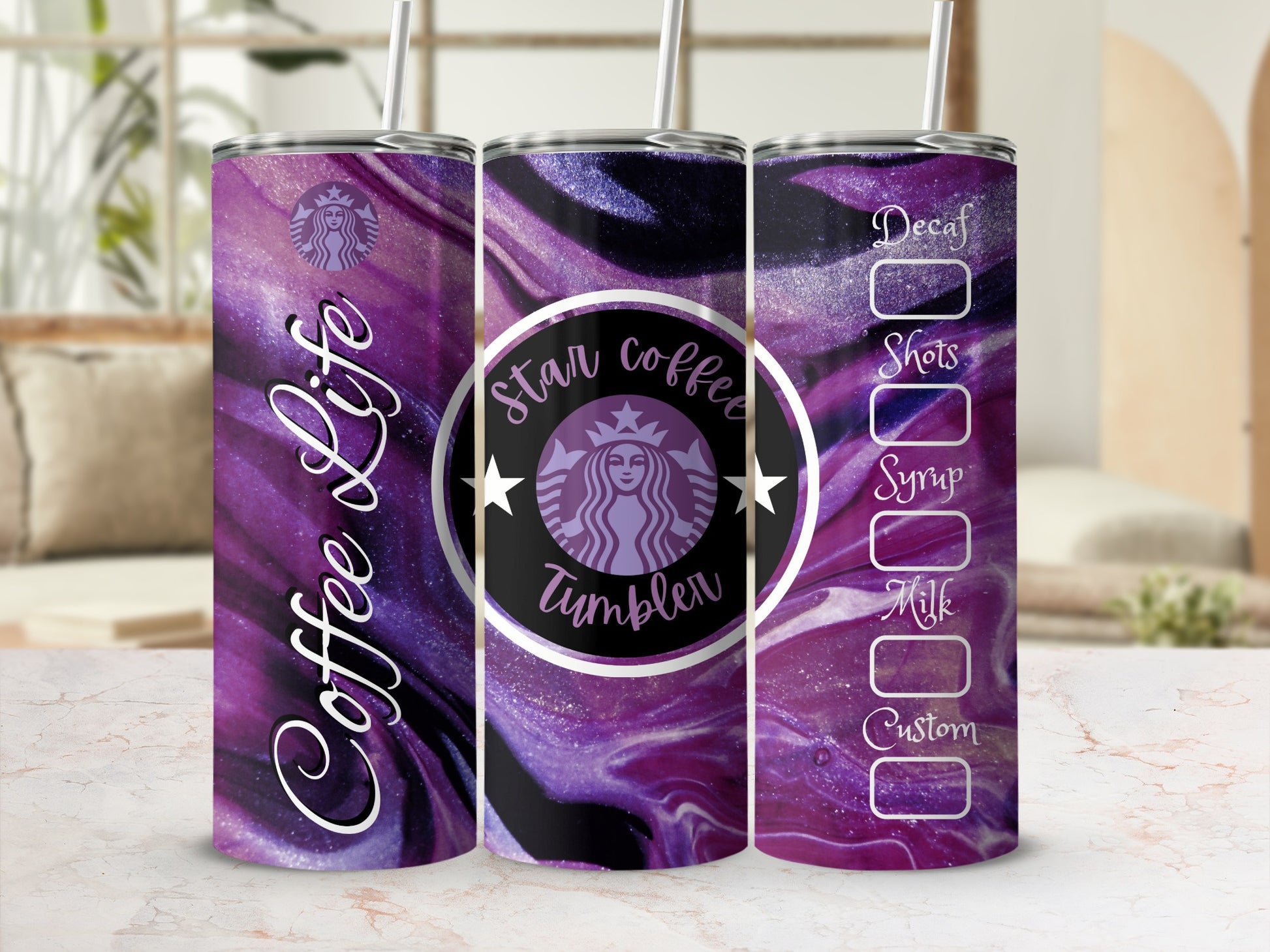 Star Coffee Life Customizable Drink Tumbler