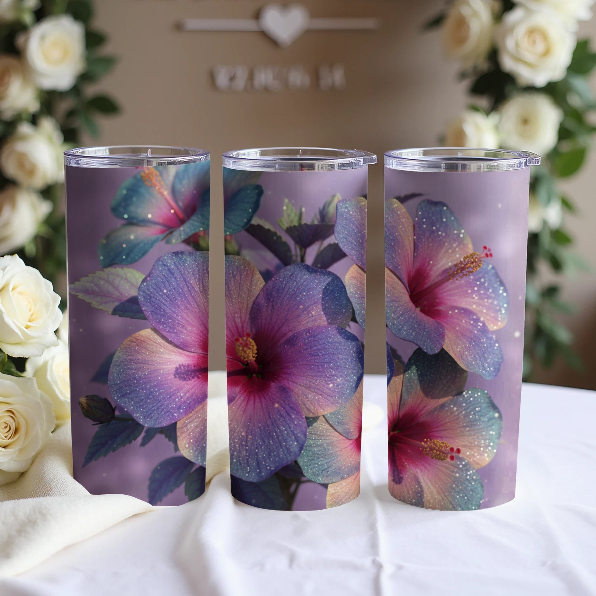 Stunning Colorful Floral Design on Tumbler Product