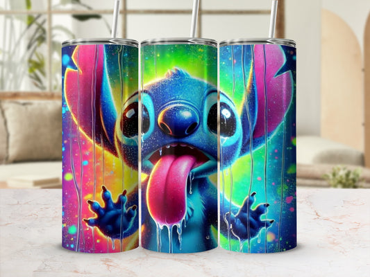 Vibrant Alien Character Design Tumblers for Parties