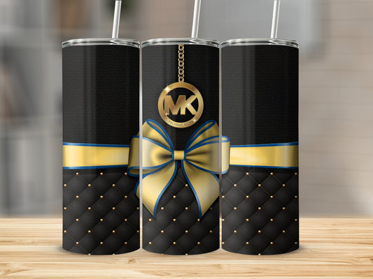 Luxury Black and Gold Pattern Insulated Tumbler