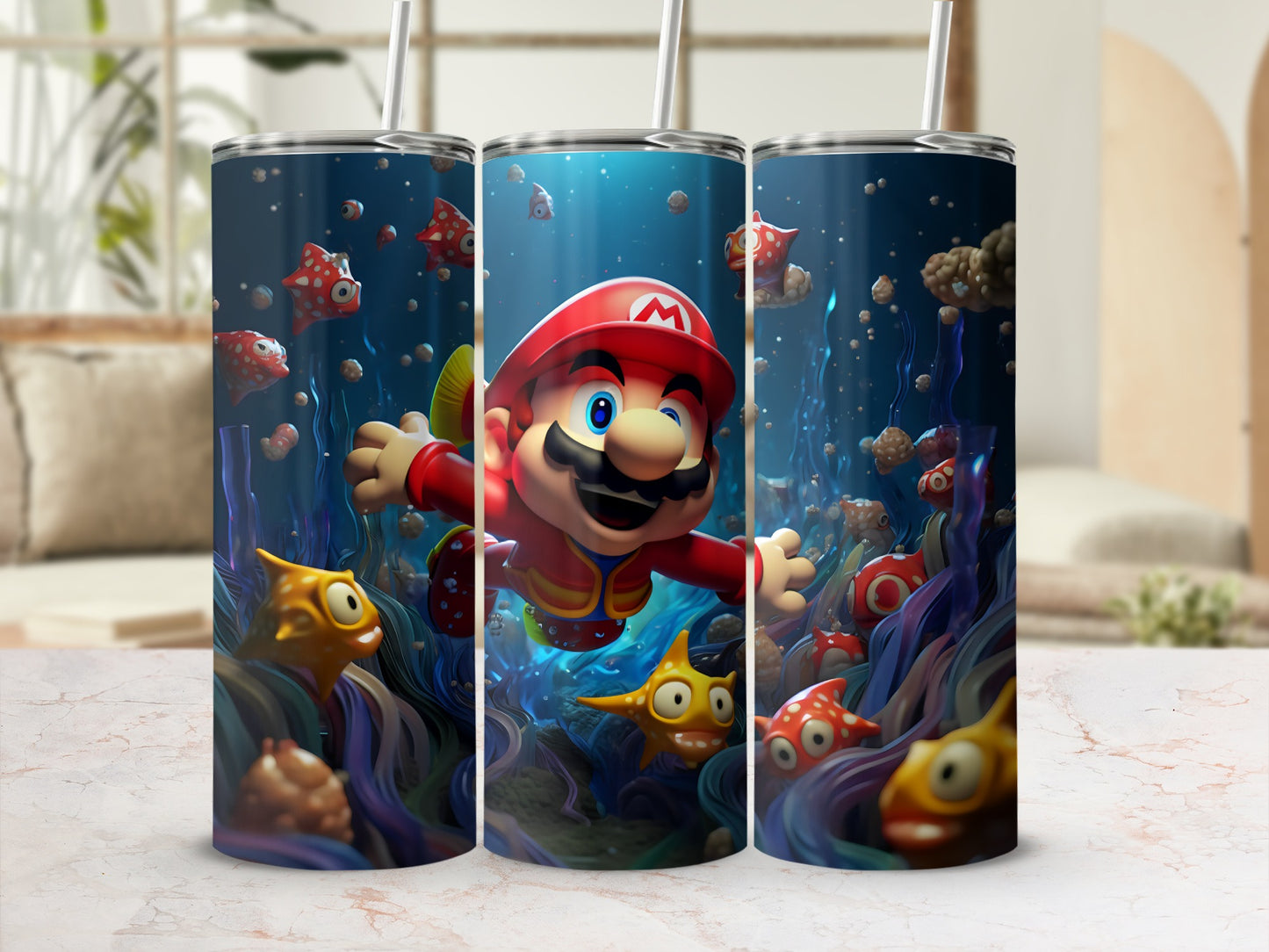 Colorful Underwater Adventure Themed Tumbler