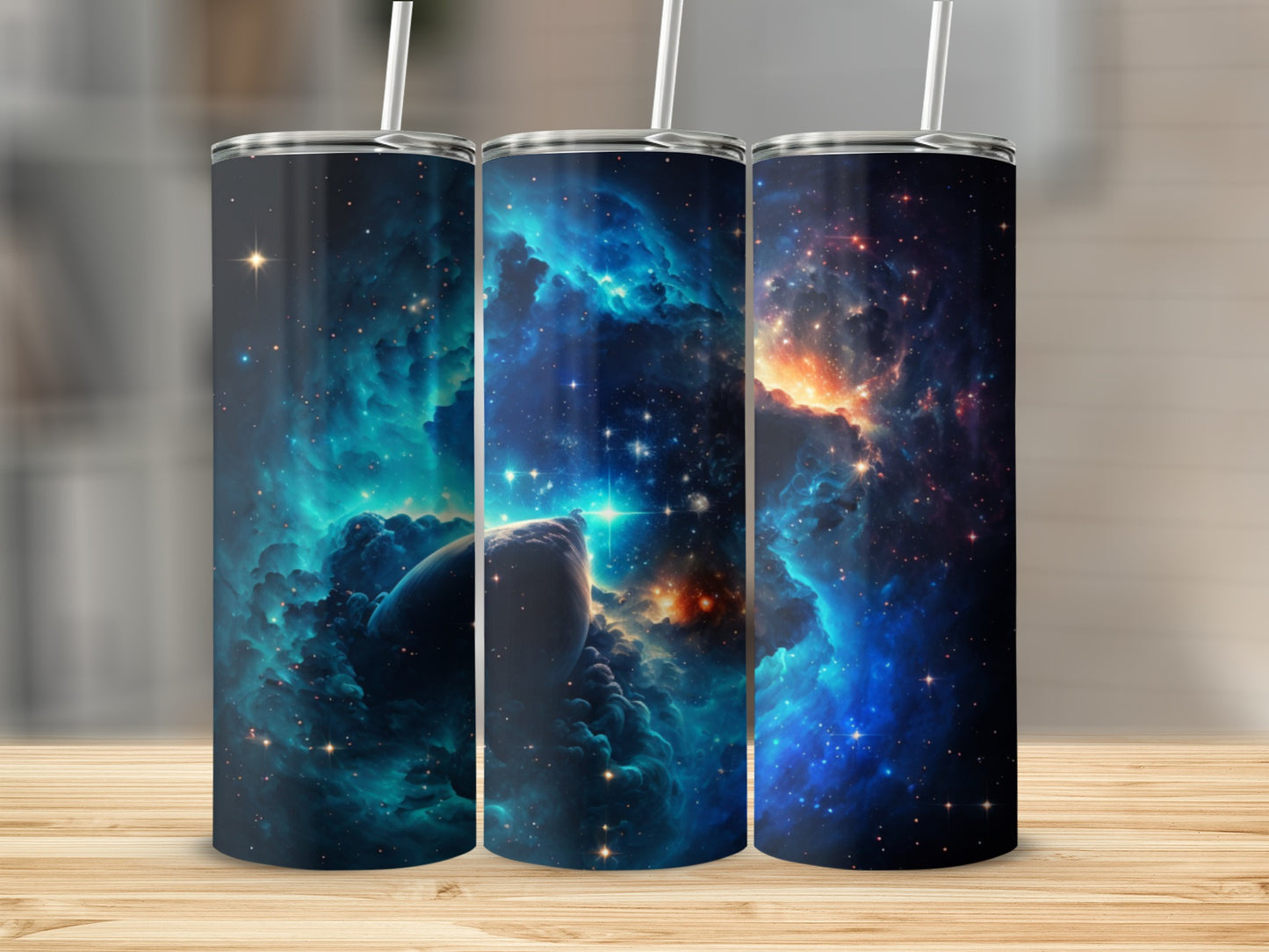 Vibrant Cosmic Galaxy Design Tumbler Drinkware