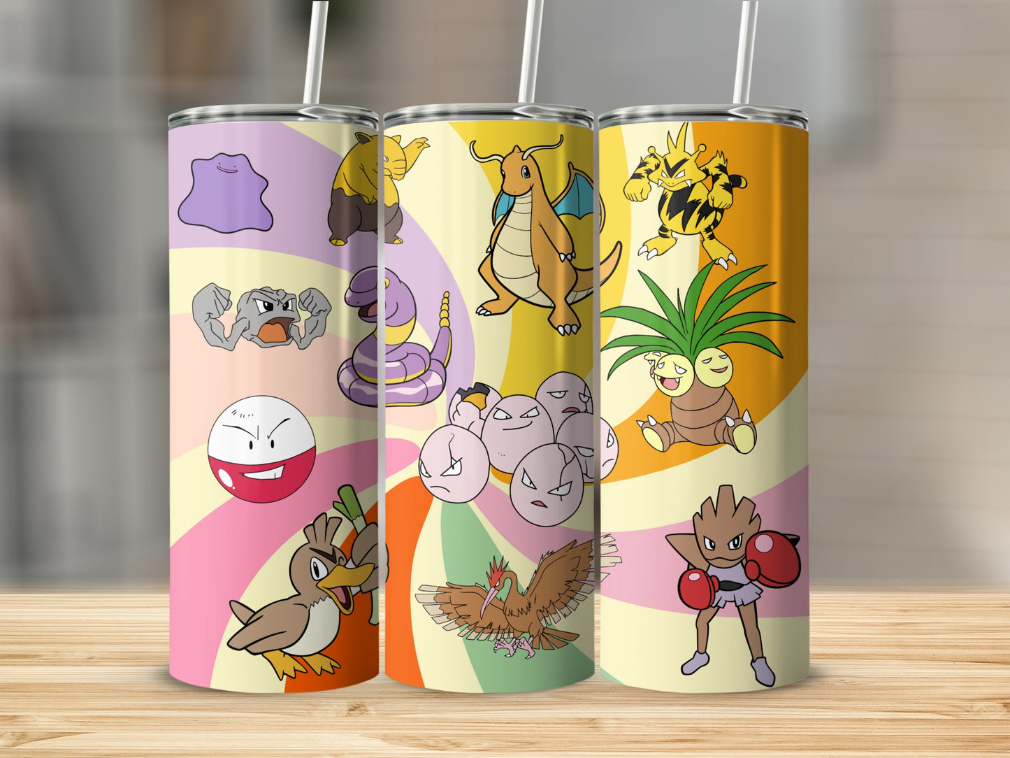 Colorful Tumblers Featuring Iconic Animated Characters