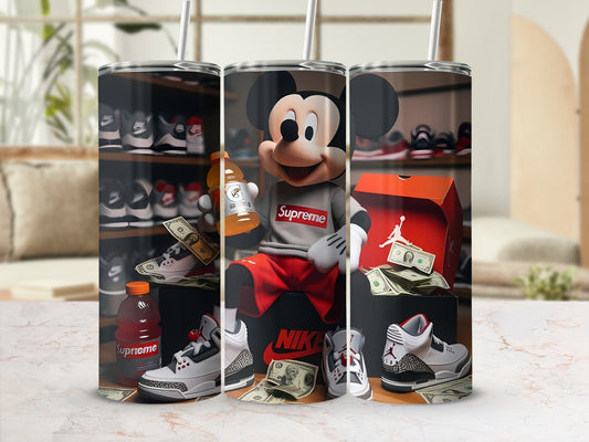 Supreme Mickey Sneaker Room Design Tumbler Cup