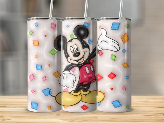Mickey Mouse Tumblers Colorful Diamond Print