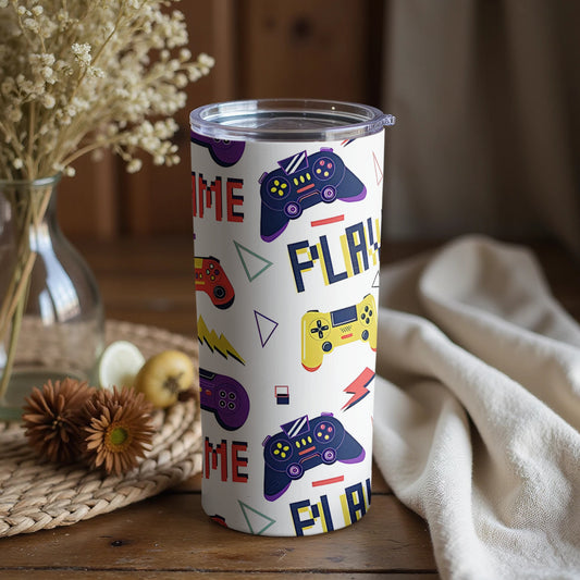 Retro Gaming Console Design Insulated Tumbler