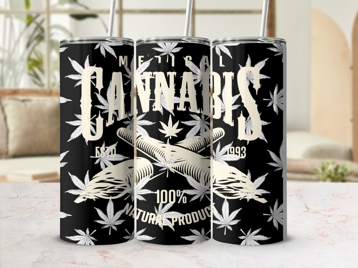 Medical Cannabis 100% Natural Product Tumbler Cup