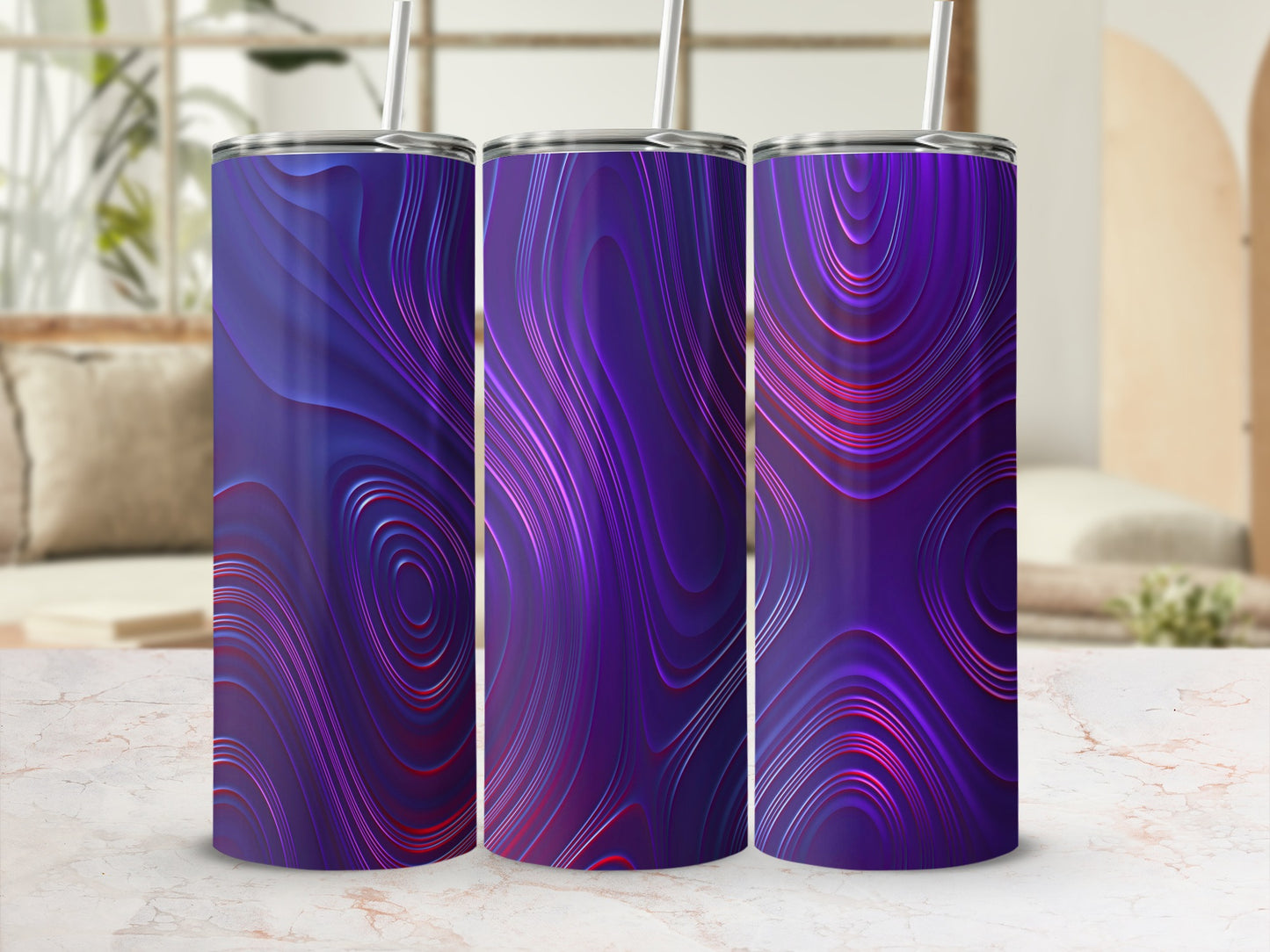 Vibrant Purple Swirls Abstract Liquid Art Pattern product type