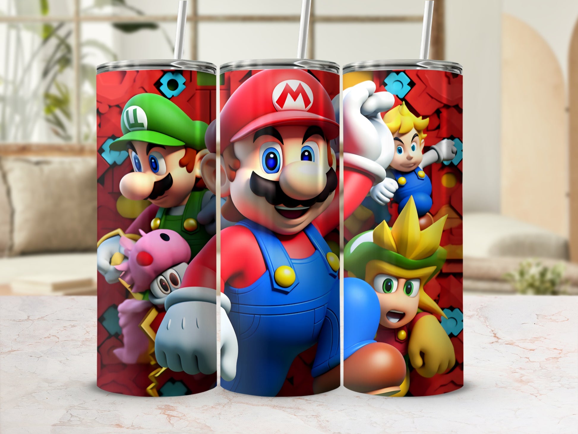 Colorful Character Design Tumbler Flask Beverage Container
