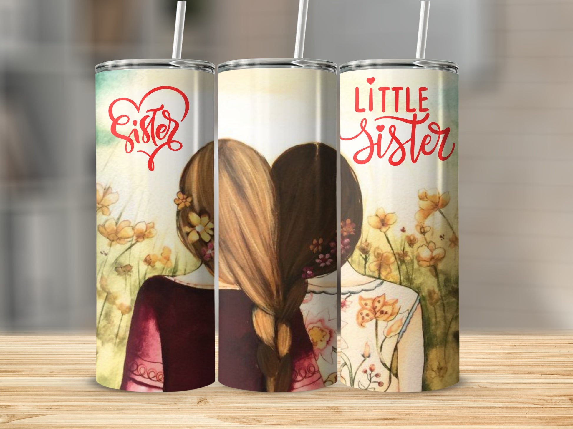Sweet Little Sister Friendship Tumbler Gift for Her