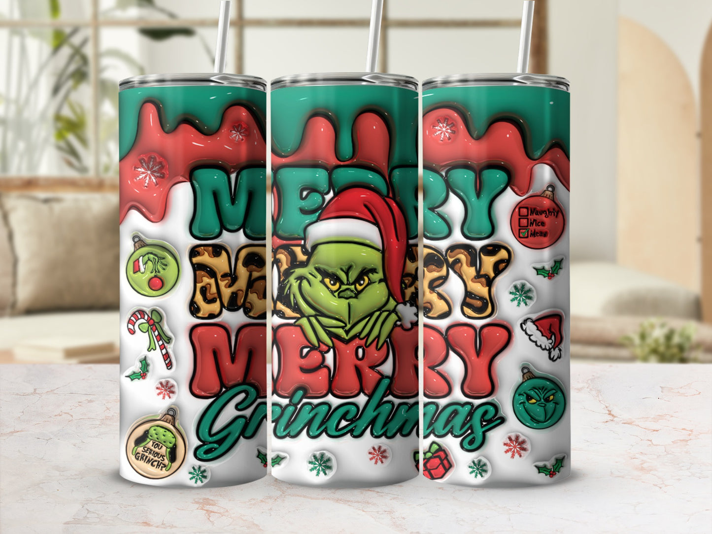 Merry Grinchmas Tumbler for Holiday Season Fun