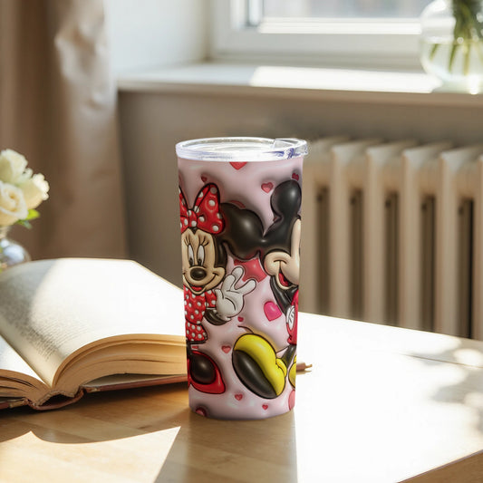 Minnie and Mickey Mouse Hearts Design Tumbler