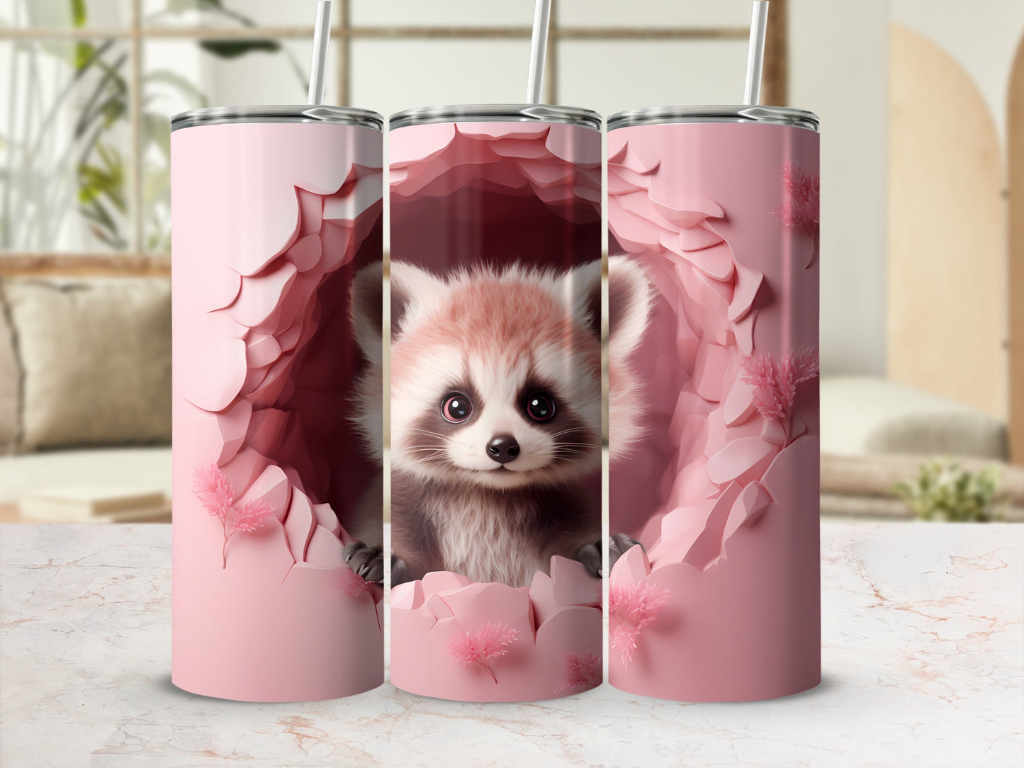 Adorable Baby Red Panda Themed Tumbler Product