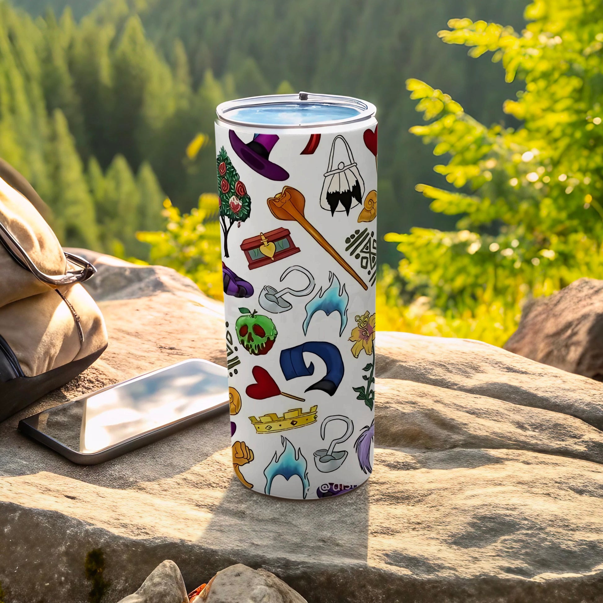 Colorful Icon Patterned Outdoor Beverage Holder
