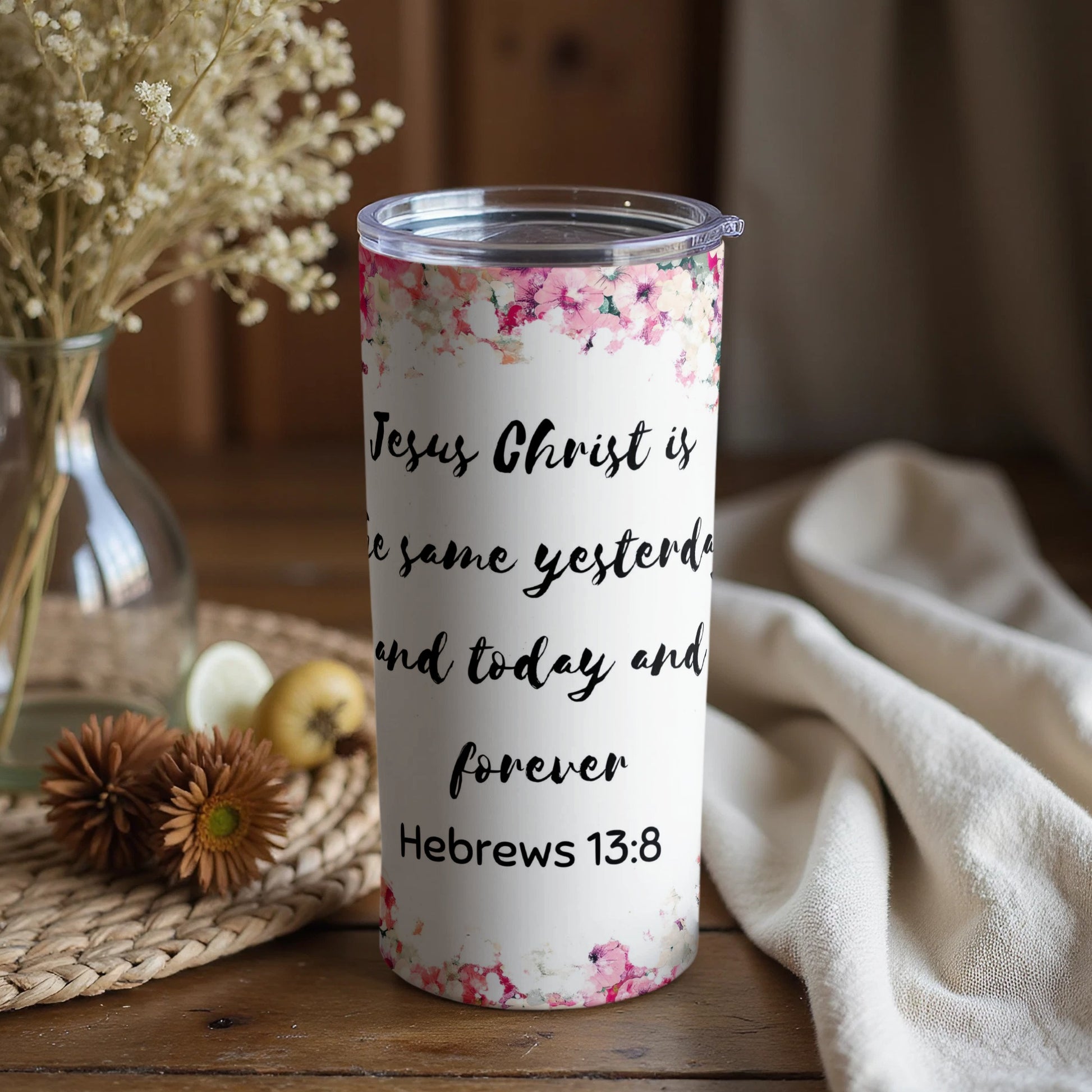 Inspirational Hebrews 13:8 Insulated Tumbler