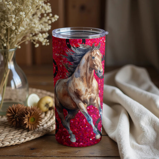 Majestic Horse Themed Travel Tumbler for Daily Use