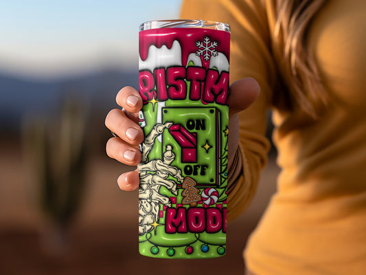 Christmas Mode On/Off Festive Holiday Tumbler
