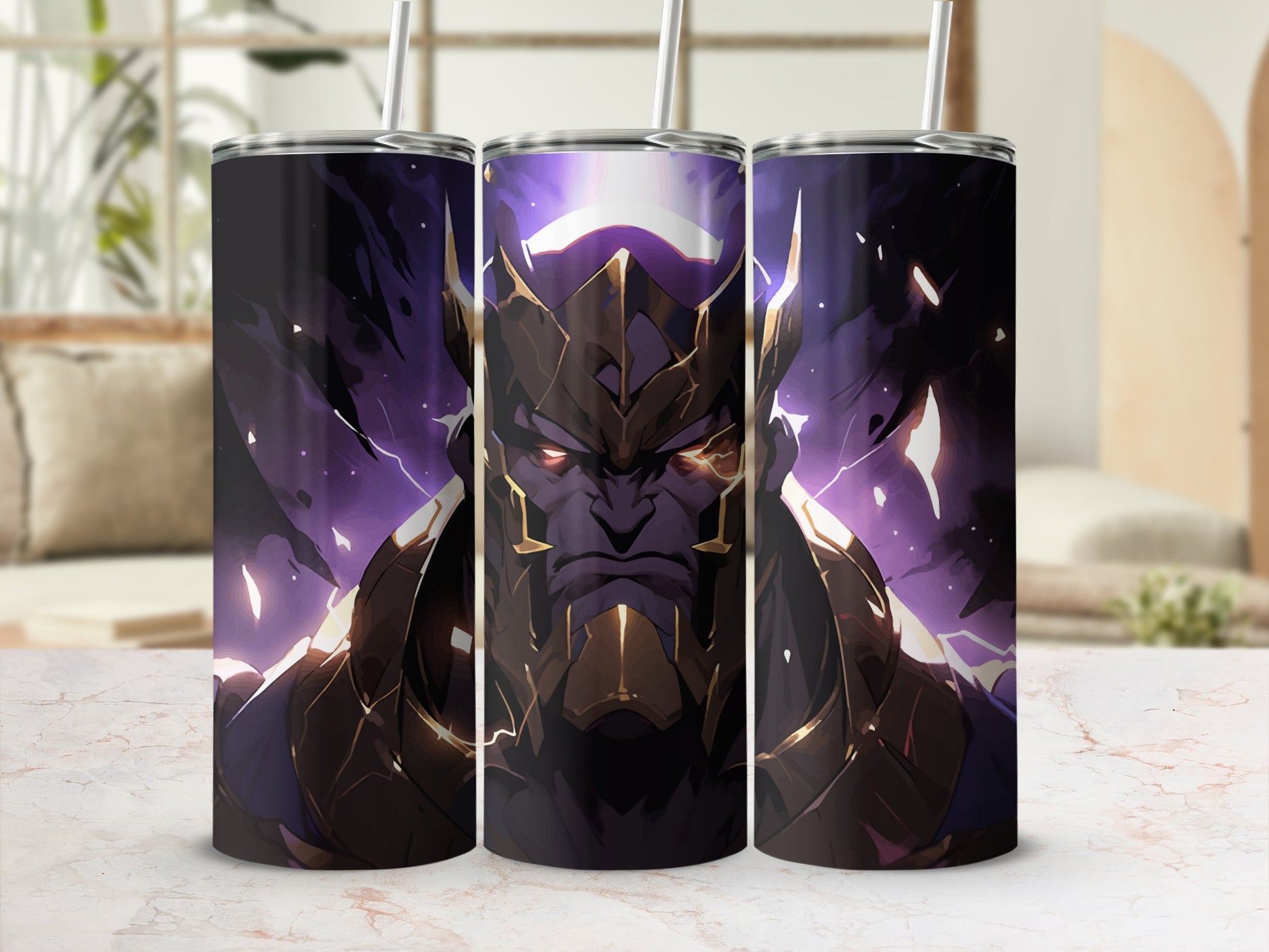 Dark Warrior Illustration Insulated Tumbler