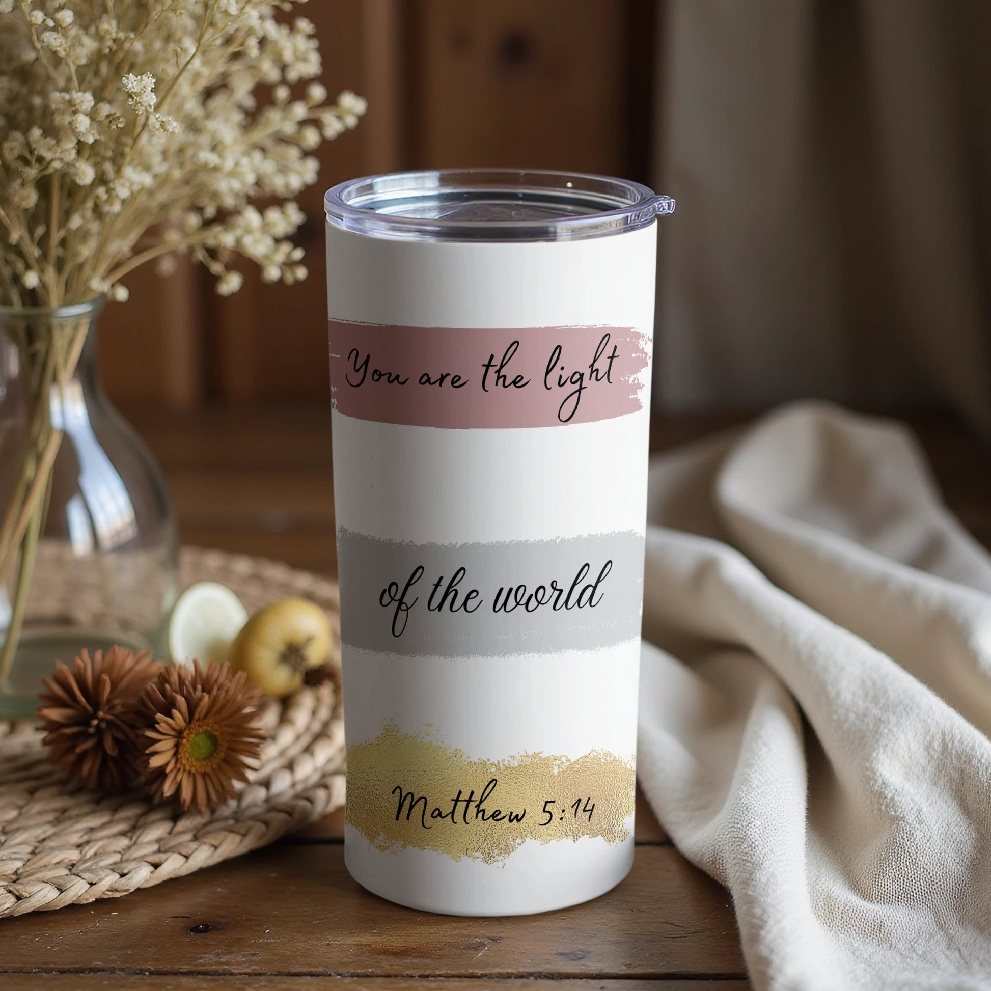 Inspirational Matte Tumbler with Motivational Quote