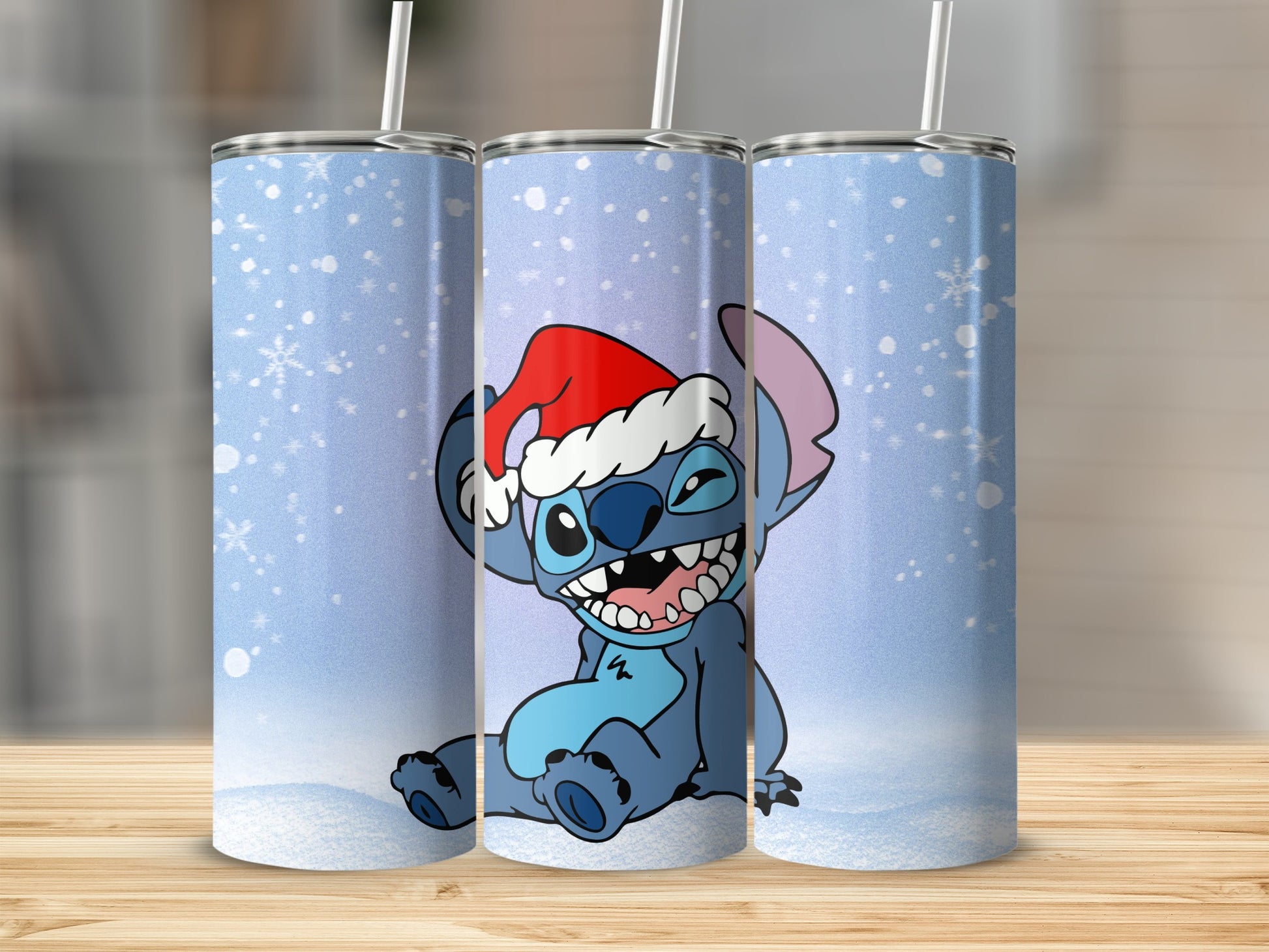Cute Santa Stitch Design Vacuum Insulated Tumbler