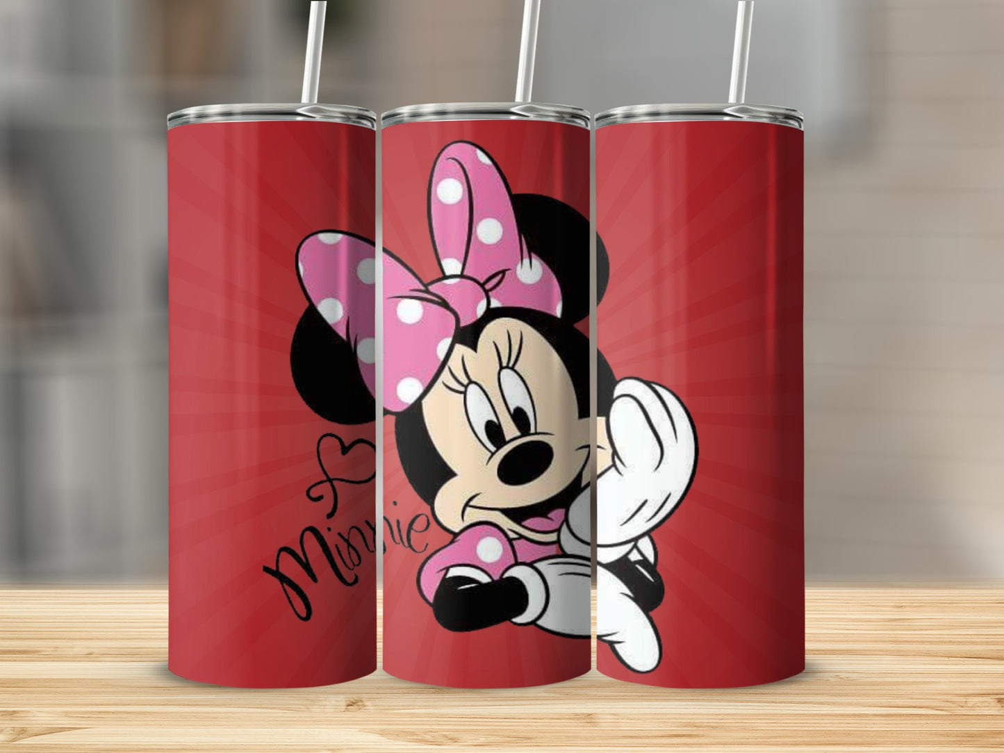 Adorable Minnie Mouse Design Insulated Tumbler Cup