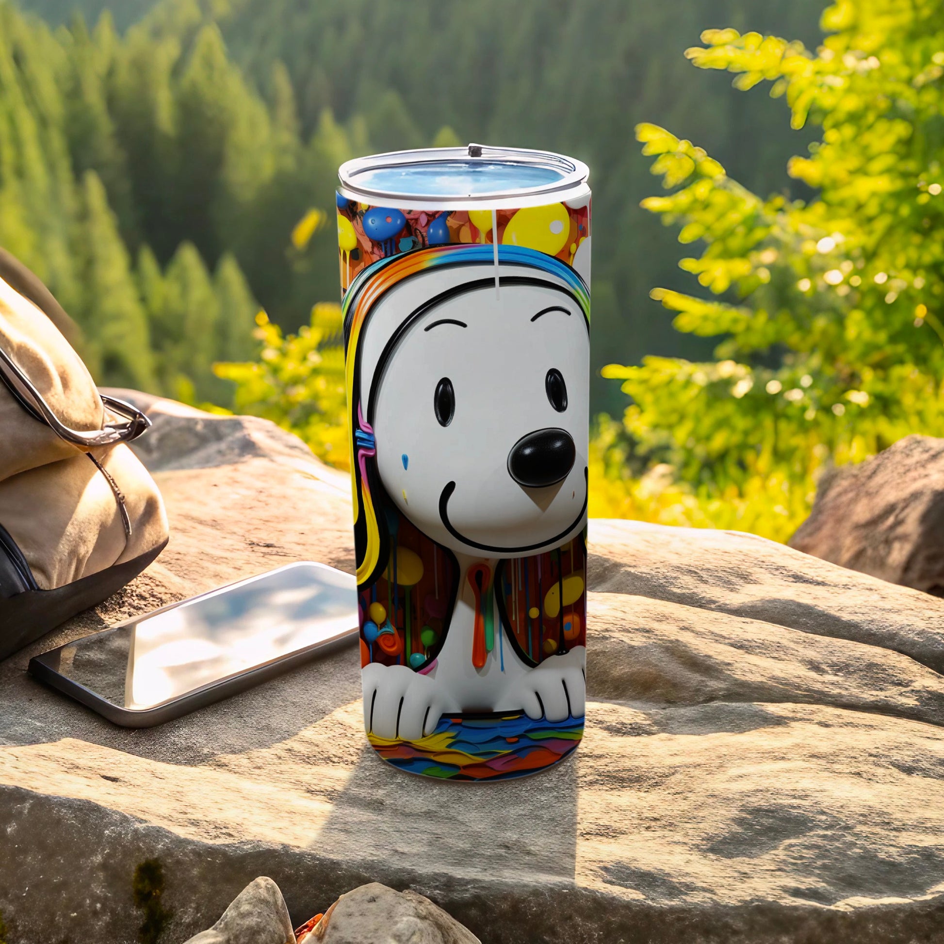 Vibrant Cartoon Dog Design Insulated Tumbler Product