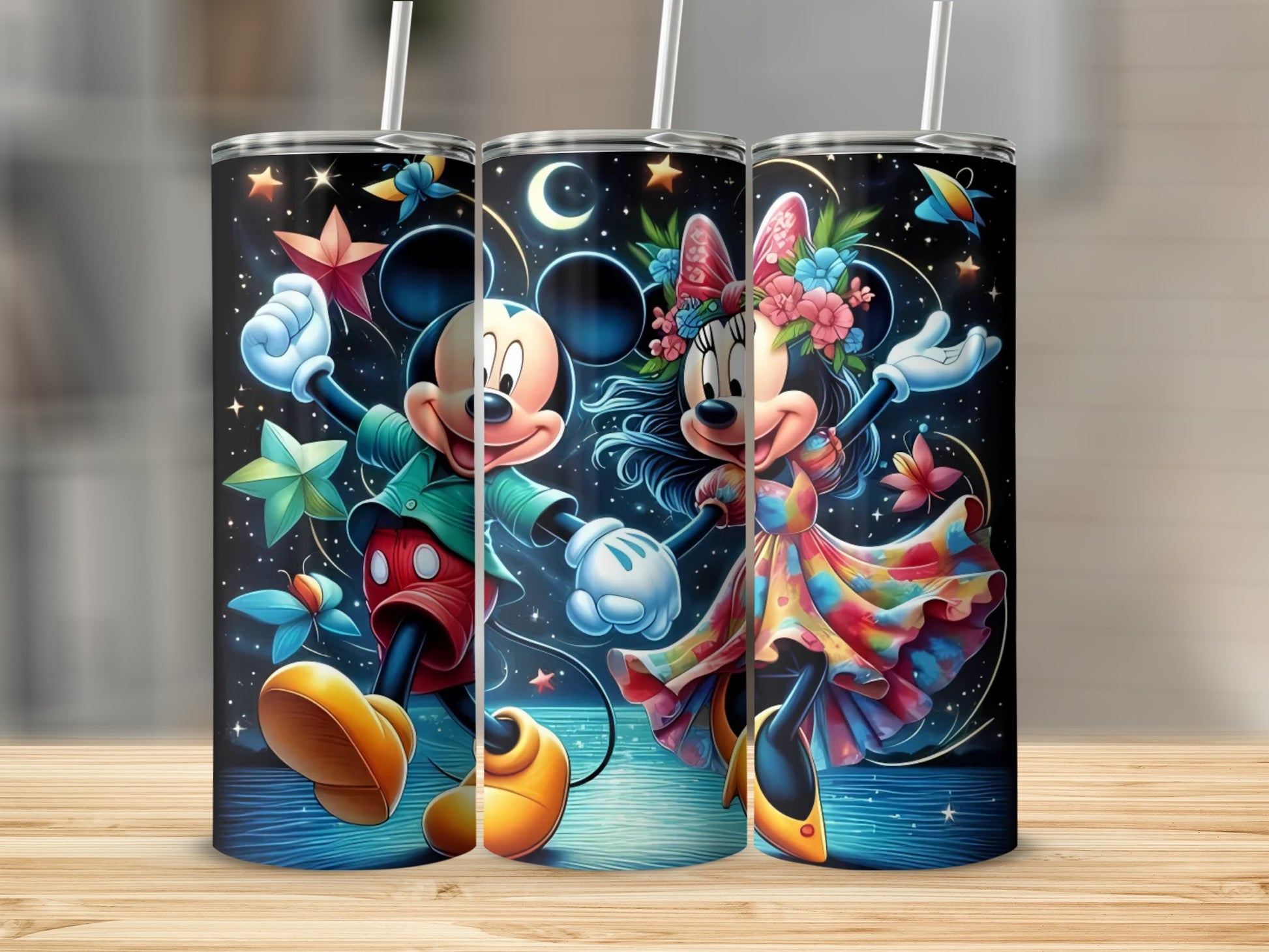 Mickey and Minnie Colorful Tumbler Set for Kids