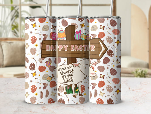 Happy Easter Eggs Lamb Bunny Religious Tumbler product type
