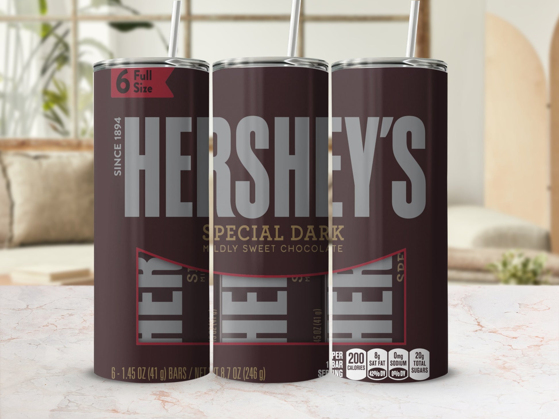 HERSHEY'S SPECIAL DARK chocolate bar tumbler product type
