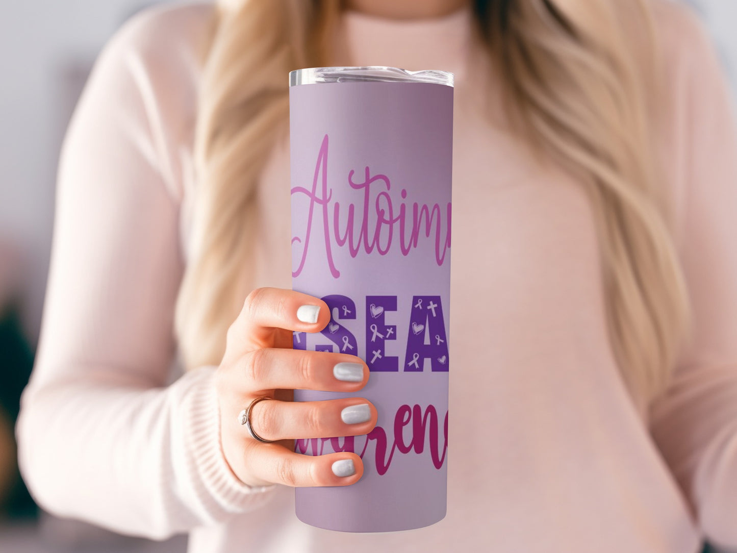 Autism Awareness Purple Tumbler Cup Support Product
