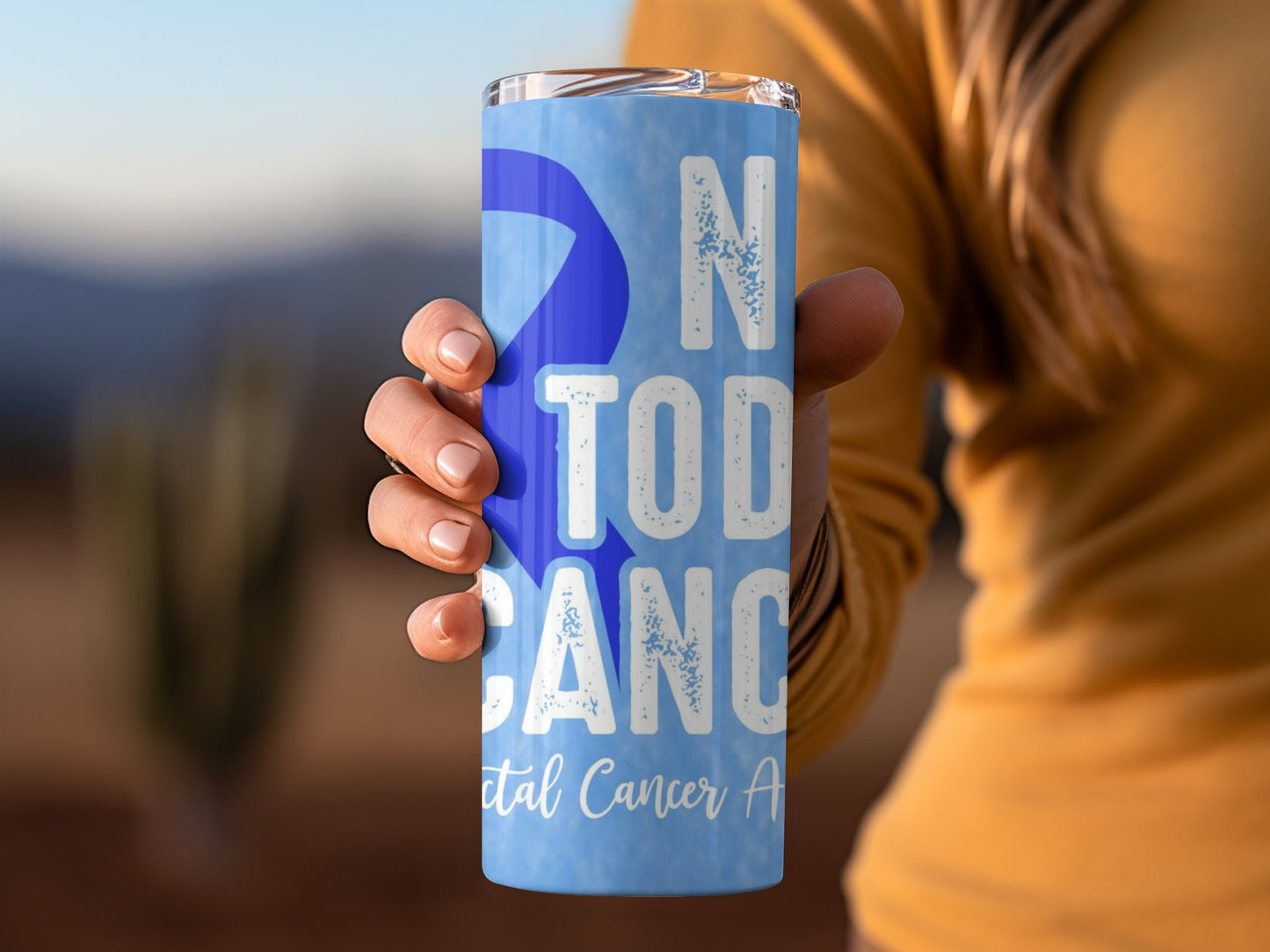 No Stomach For Cancer Awareness Travel Cup