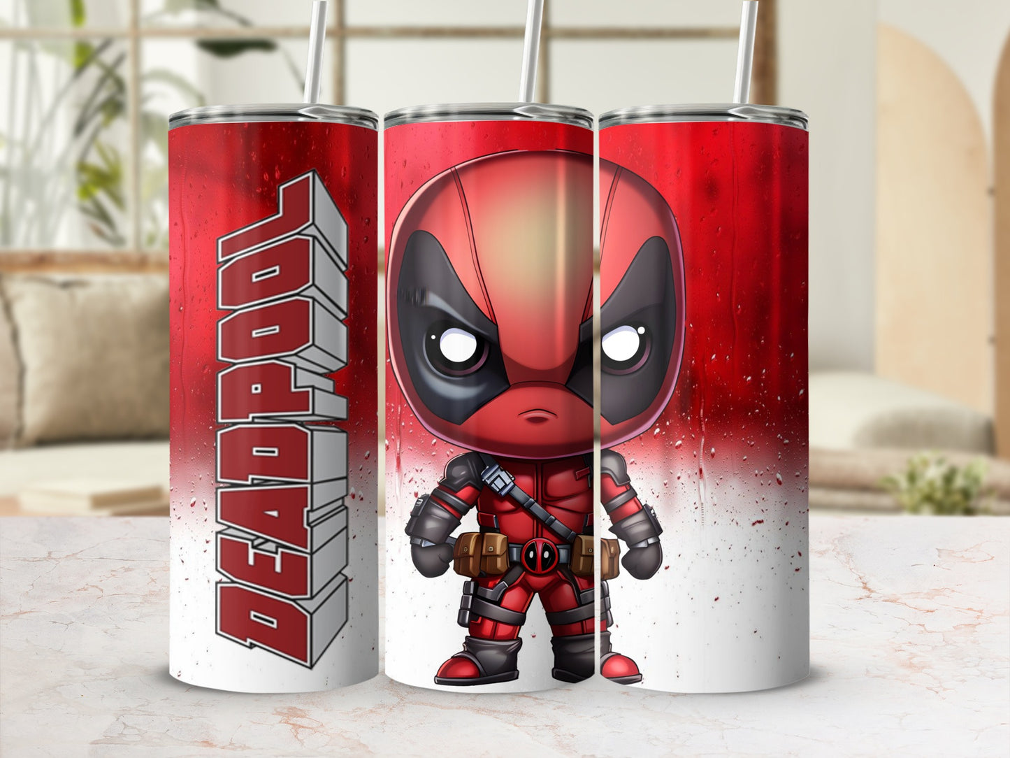 Deadpool Themed Tumbler Insulated Travel Mug